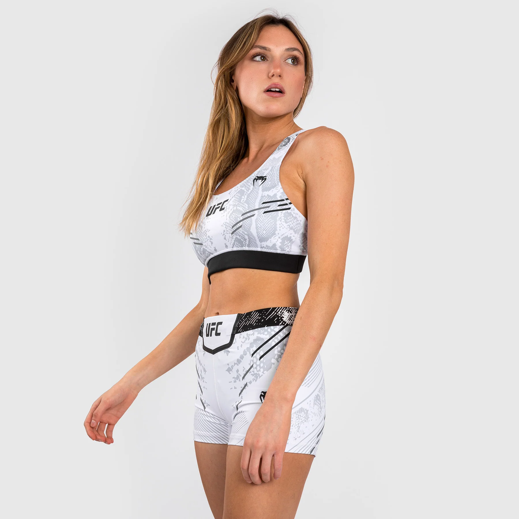 UFC Adrenaline by Venum Authentic Fight Night  Women’s Sports Bra - White - Image 6
