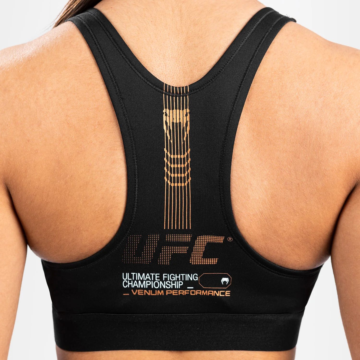 UFC Adrenaline by Venum Fight Week Women’s Sports Bra - Khaki/Bronze - Image 6