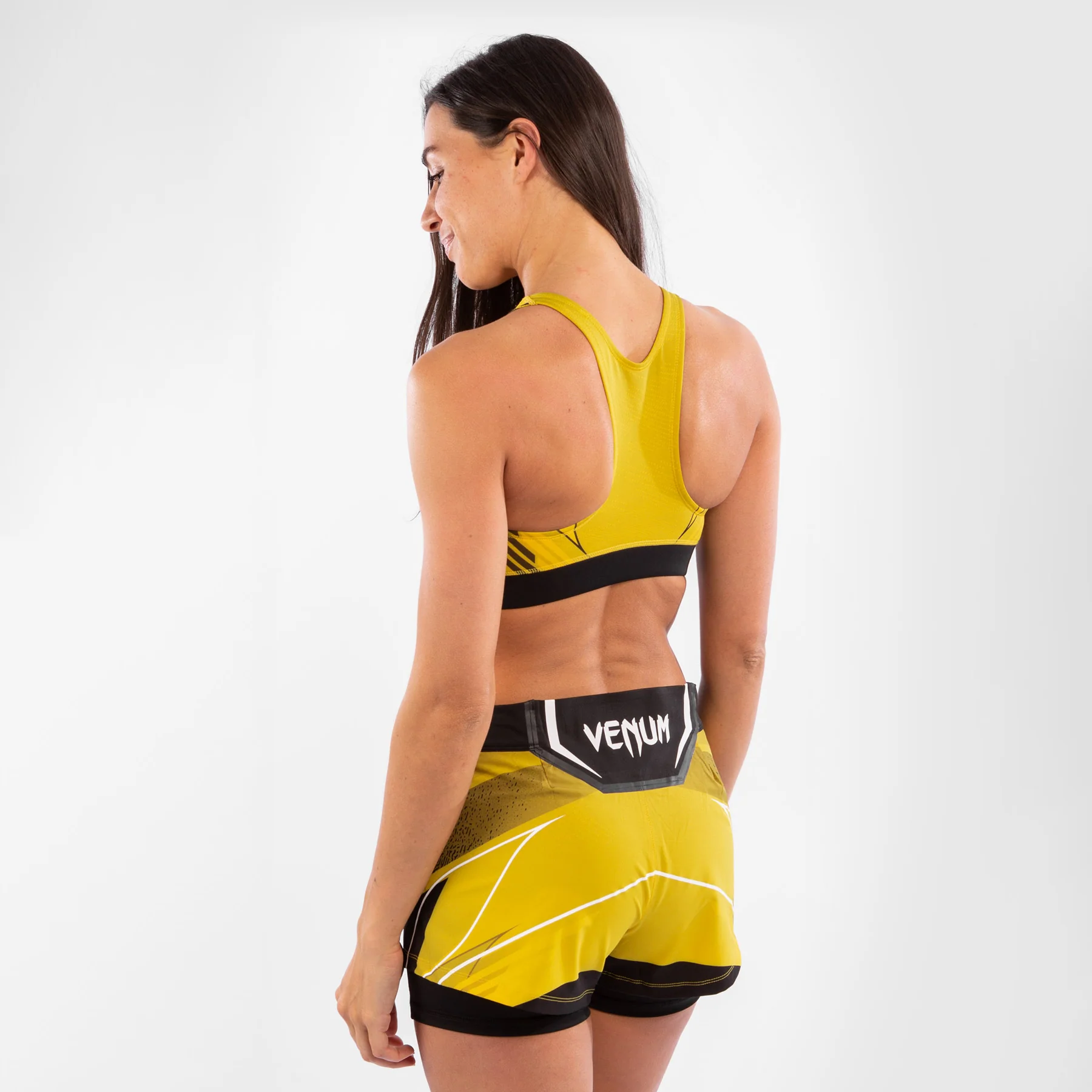 UFC Venum Authentic Fight Night Women's Sport Bra - Yellow - Image 4