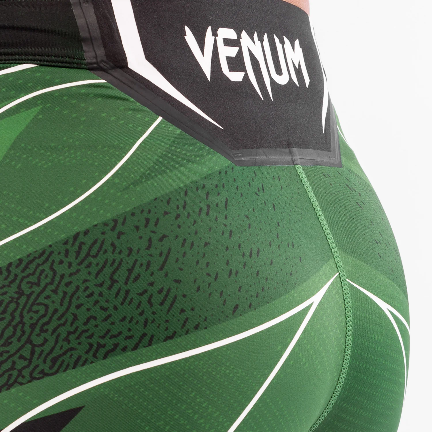 UFC Venum Authentic Fight Night Women's Vale Tudo Shorts - Short Fit - Green - Image 6