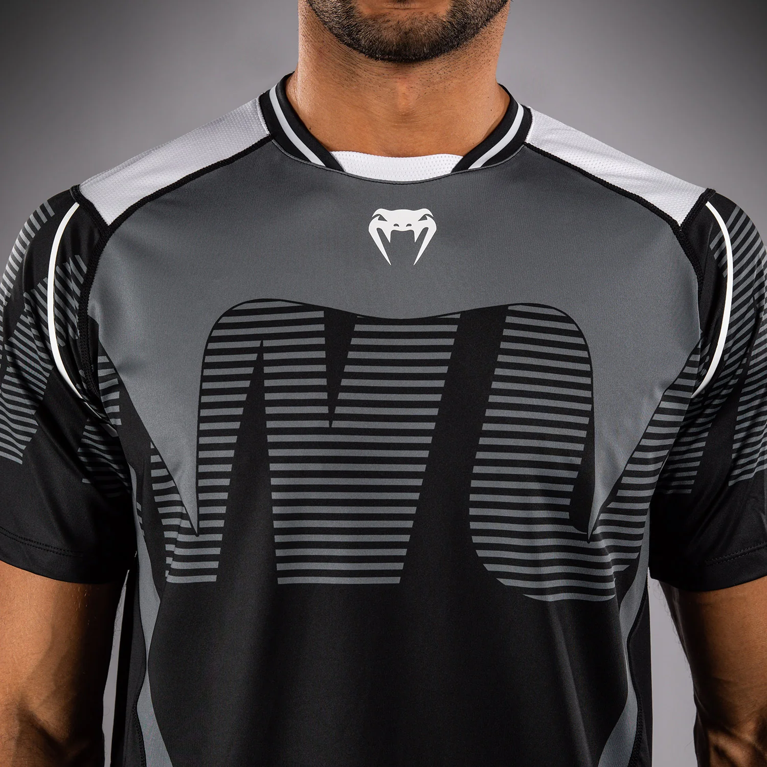 Venum Adrenaline Dry Tech T-Shirt - Black/Silver Grey - Image 4