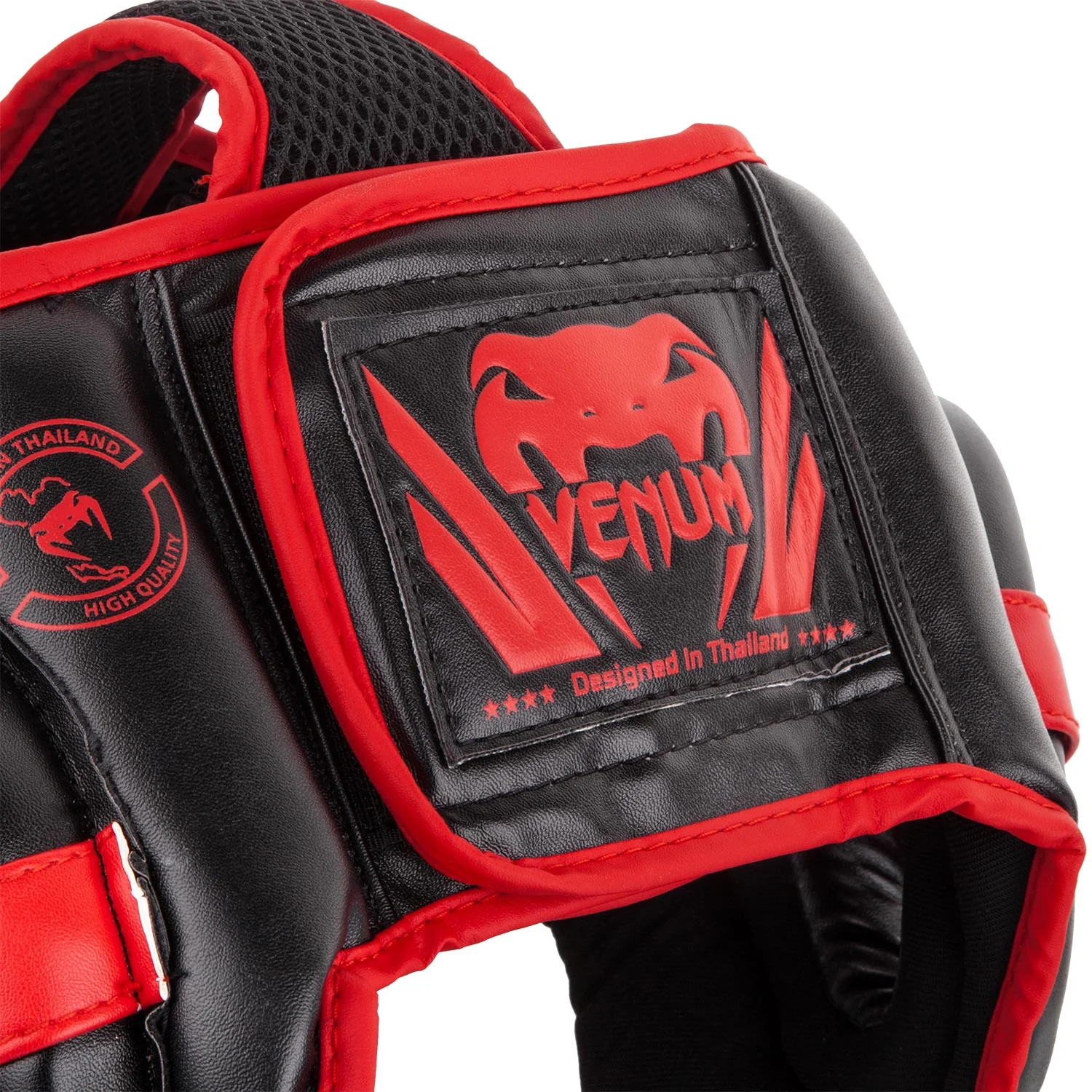 Venum Challenger Open Face Headgear - Black/Red - Image 3