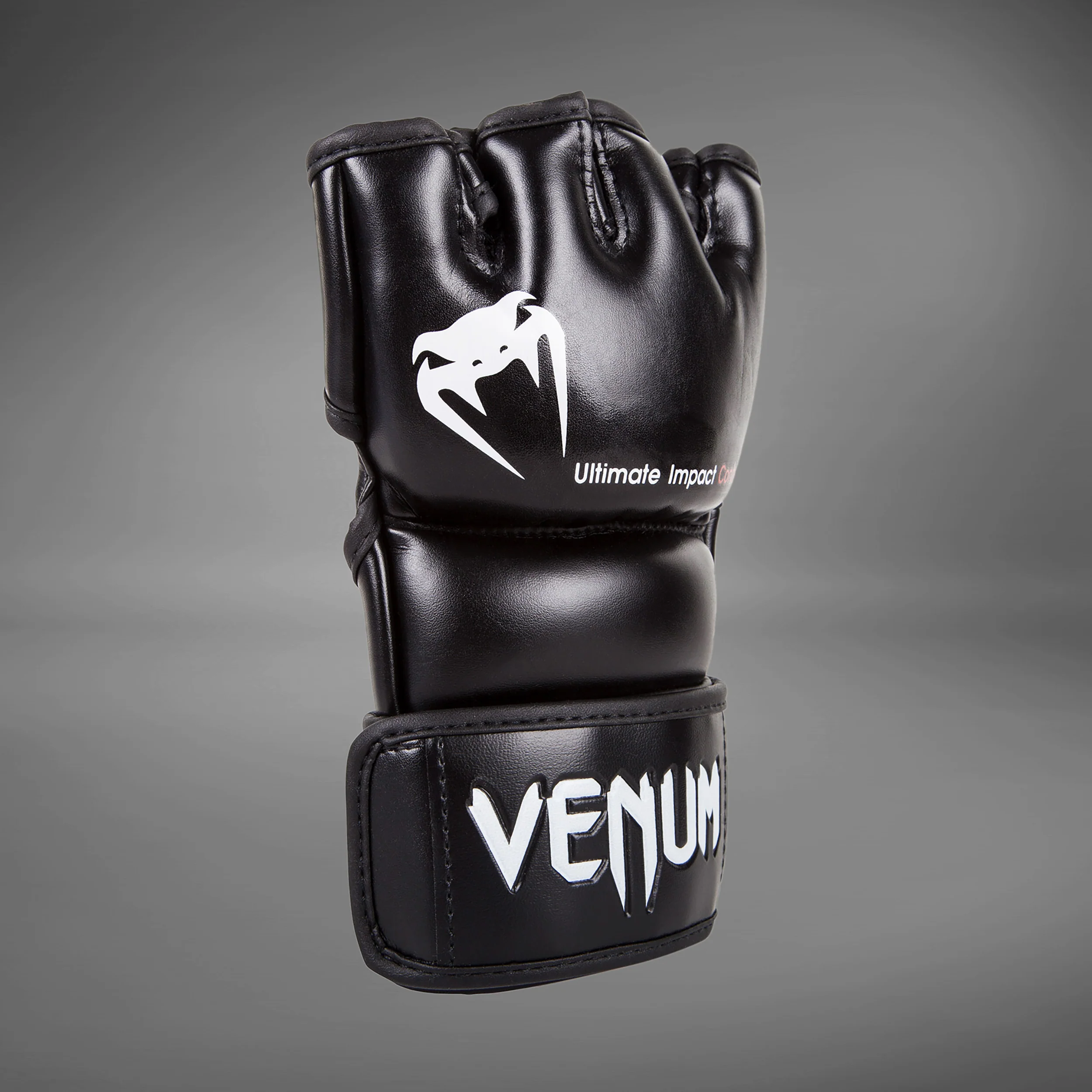 Venum Impact MMA Gloves - Skintex Leather - Black - Image 3