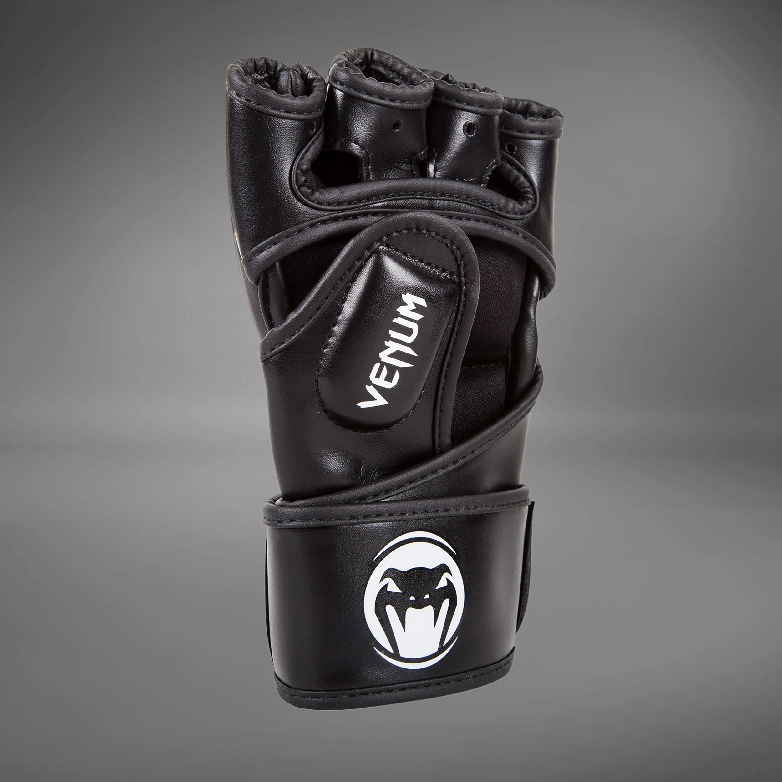Venum Impact MMA Gloves - Skintex Leather - Black - Image 4