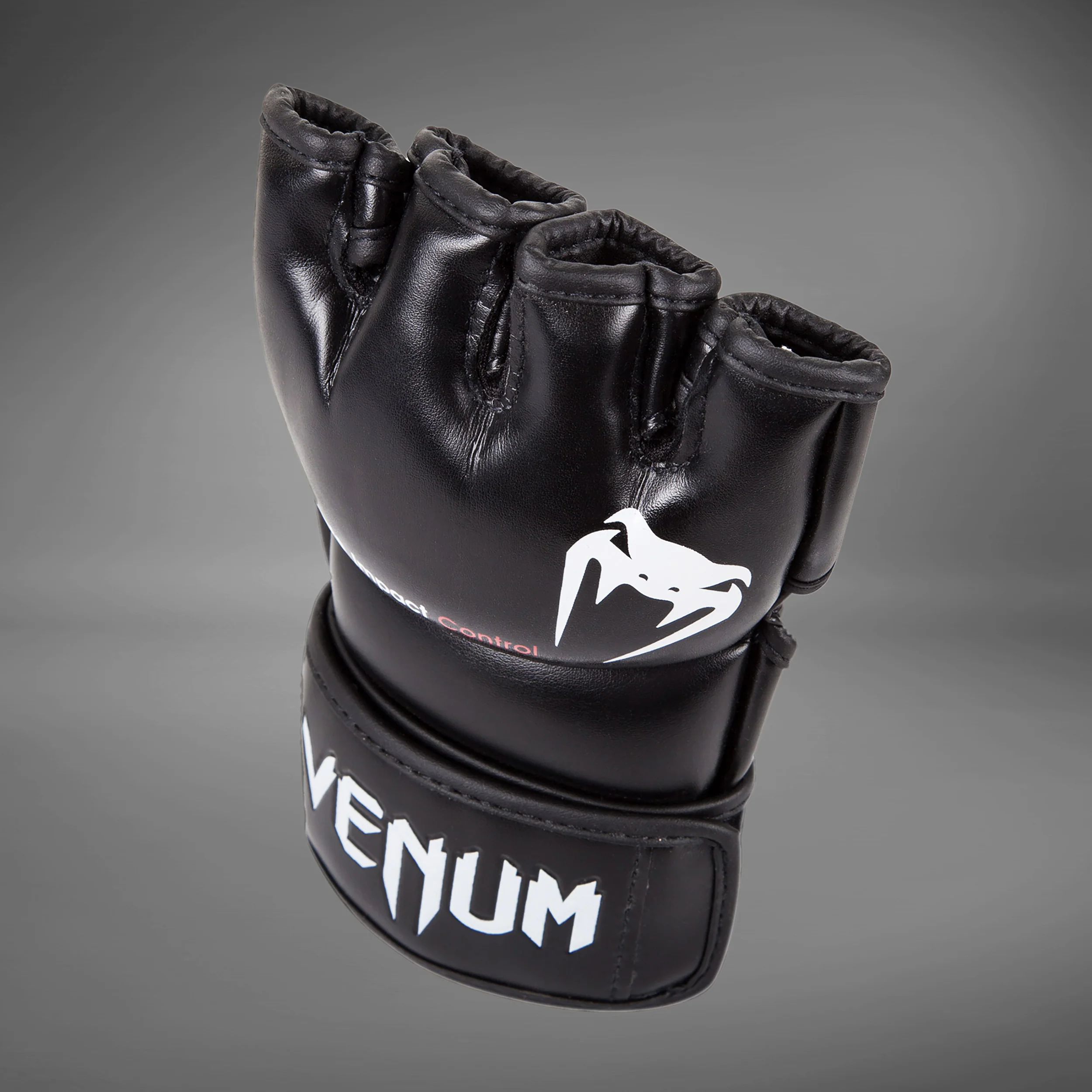 Venum Impact MMA Gloves - Skintex Leather - Black - Image 7