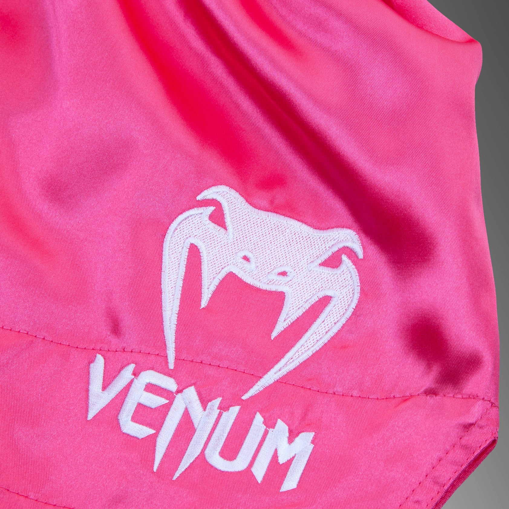 Venum Classic Muay Thai Short - Pink/White - Image 4