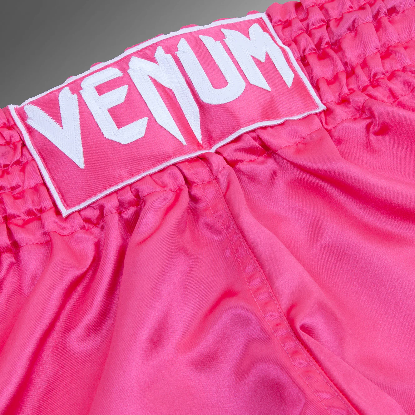 Venum Classic Muay Thai Short - Pink/White - Image 5