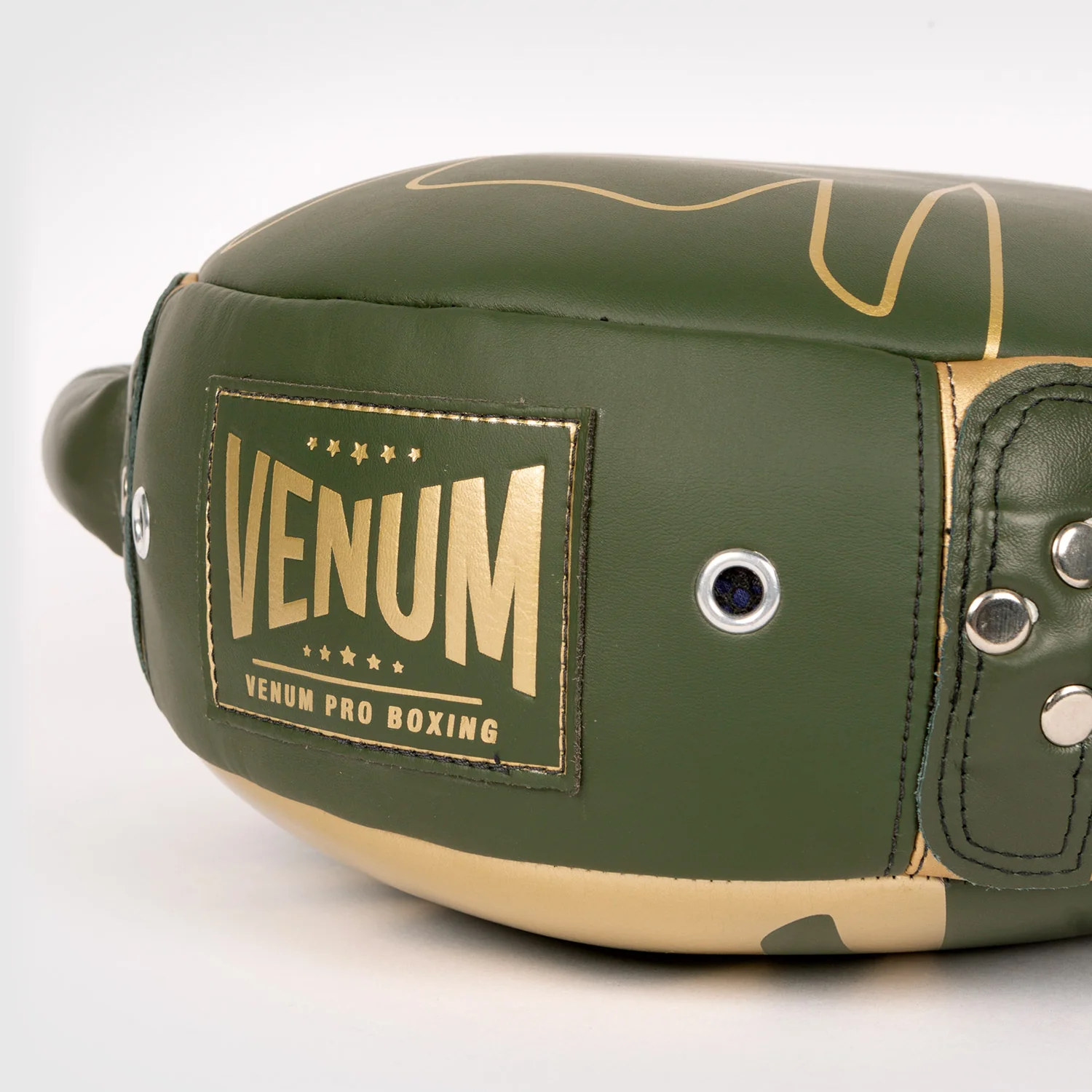 Venum Pro Boxing Mini Round Punch Shield - Khaki/Gold - Image 6