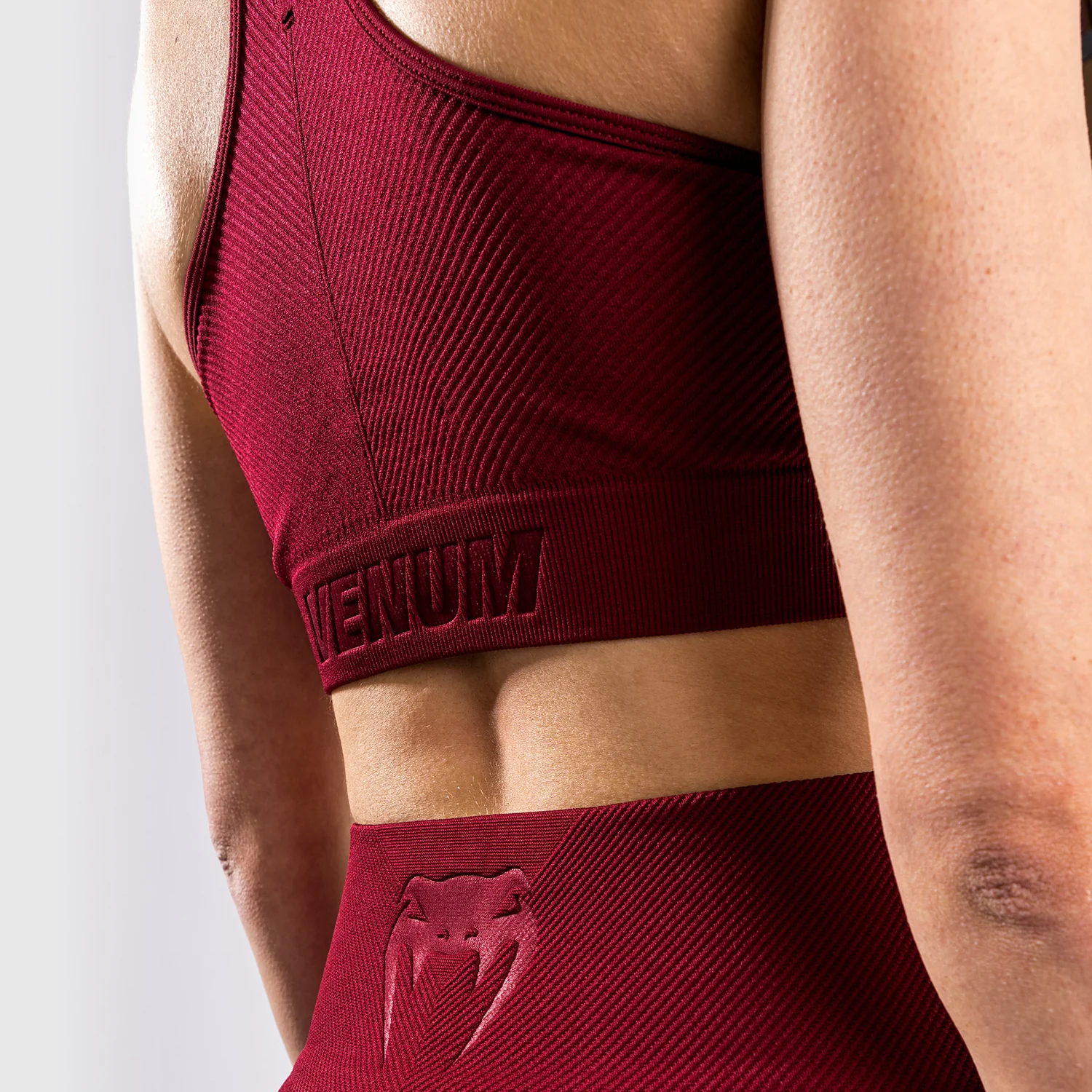 Venum Sparring Seamless Sports Bra - For Women - Burgundy - Image 8