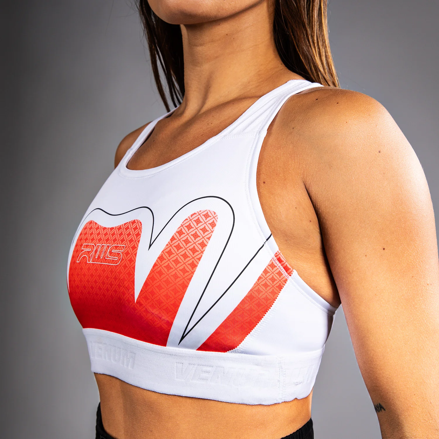 Venum x RWS 2.0 Women’s Sports Bra - White/Red - Image 5